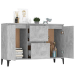 HKH Aparador Industrial em Madeira Processada, Metal 102 X 35 X 70 Cm - Cinzento-Cimento