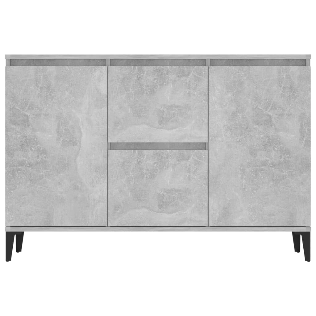 HKH Aparador Industrial em Madeira Processada, Metal 102 X 35 X 70 Cm - Cinzento-Cimento