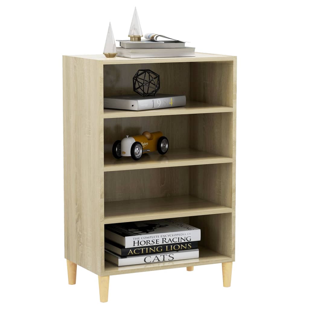 HKH Aparador en aglomerado, madera maciza de eucalipto 57 x 35 x 90 cm - Roble Sonoma