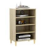 HKH Aparador en aglomerado, madera maciza de eucalipto 57 x 35 x 90 cm - Roble Sonoma