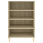 HKH Aparador en aglomerado, madera maciza de eucalipto 57 x 35 x 90 cm - Roble Sonoma