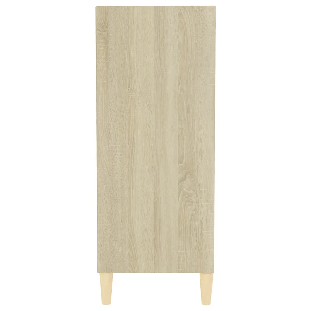 HKH Aparador en aglomerado, madera maciza de eucalipto 57 x 35 x 90 cm - Roble Sonoma