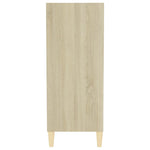 HKH Aparador en aglomerado, madera maciza de eucalipto 57 x 35 x 90 cm - Roble Sonoma