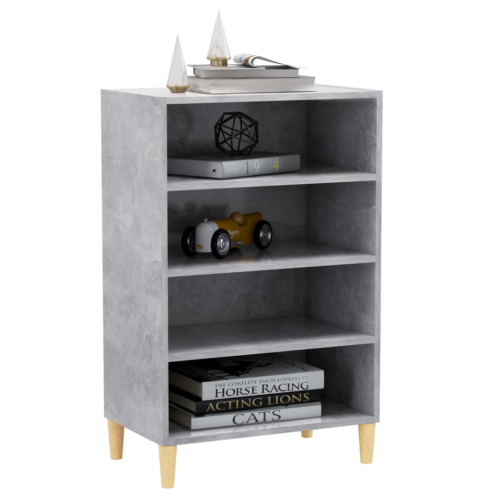 HKH Aparador de Madera Procesada, Madera Maciza de Eucalipto 57 X 35 X 90 Cm - Gris Cemento
