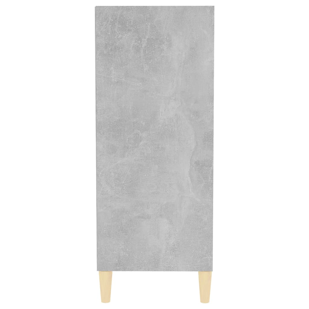 HKH Aparador em Madeira Processada, Madeira de Eucalipto Maciça 57 X 35 X 90 Cm - Cinzento-Cimento