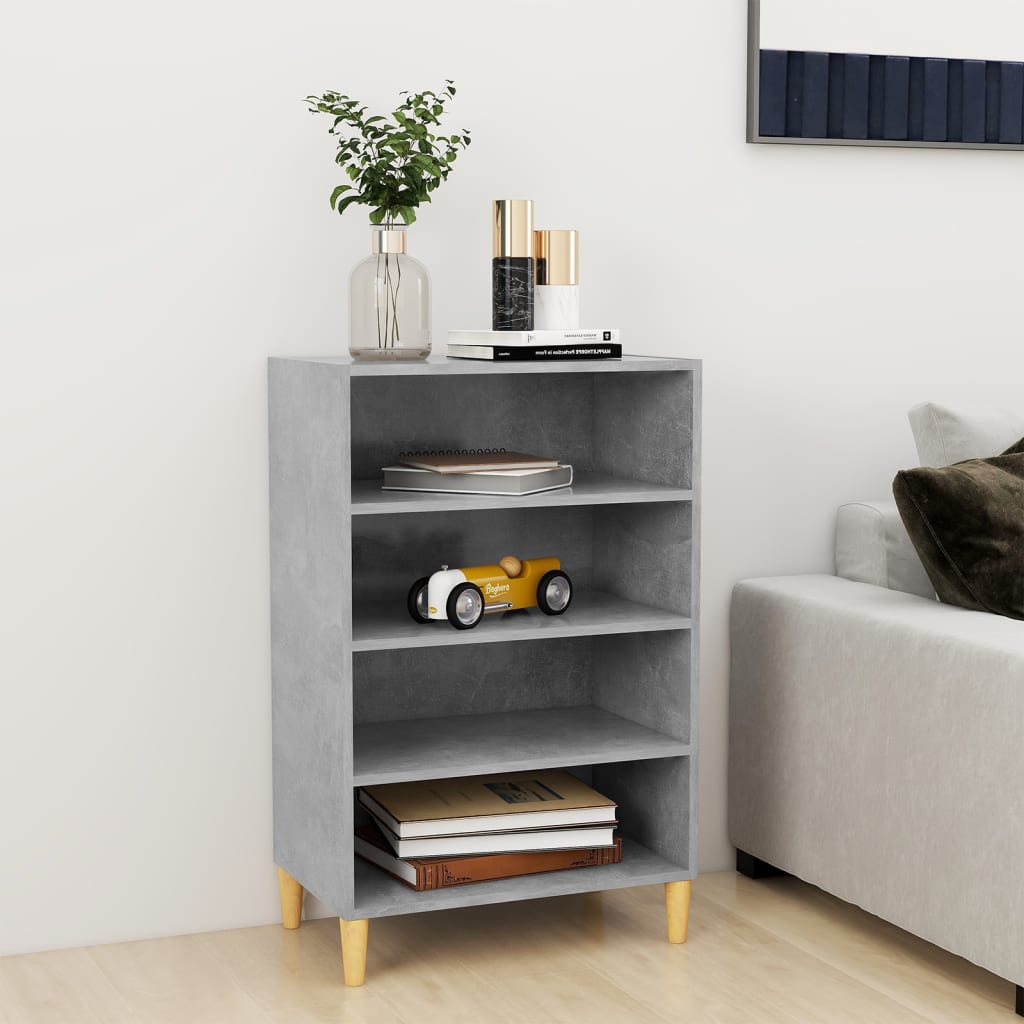 HKH Aparador de Madera Procesada, Madera Maciza de Eucalipto 57 X 35 X 90 Cm - Gris Cemento