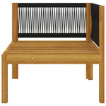HKH Banco de Jardim 2 Lugares C/ Almofadões Madeira Acácia Maciça - Creme