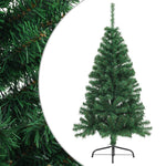 HKH Meia Árvore de Natal Artificial com Suporte Verde em PVC