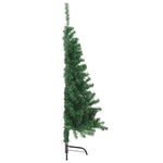 HKH Meia Árvore de Natal Artificial com Suporte Verde em PVC
