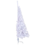 HKH Meia Árvore de Natal Artificial com Suporte Branco em PVC