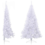 HKH Meia Árvore de Natal Artificial com Suporte Branco em PVC