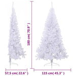 HKH Meia Árvore de Natal Artificial com Suporte Branco em PVC