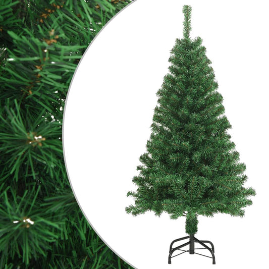 HKH Árvore de Natal Artificial com Ramos Grossos Verde em PVC