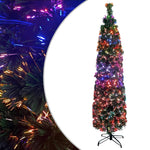 HKH Árvore de Natal Artificial Fina com Suporte Fibra Ótica