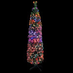 HKH Árvore de Natal Artificial Fina com Suporte Fibra Ótica