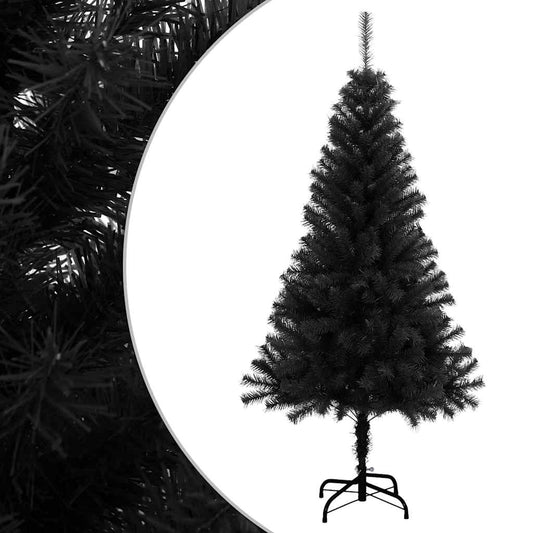 HKH Árvore de Natal Artificial com Suporte Preto em PVC