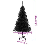 HKH Árvore de Natal Artificial com Suporte Preto em PVC