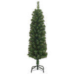 HKH Árvore de Natal Artificial Fina com Suporte Verde em PVC