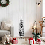 HKH Árvore de Natal Artificial Fina com Neve Verde em PVC