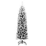 HKH Árvore de Natal Artificial Fina com Neve Verde em PVC