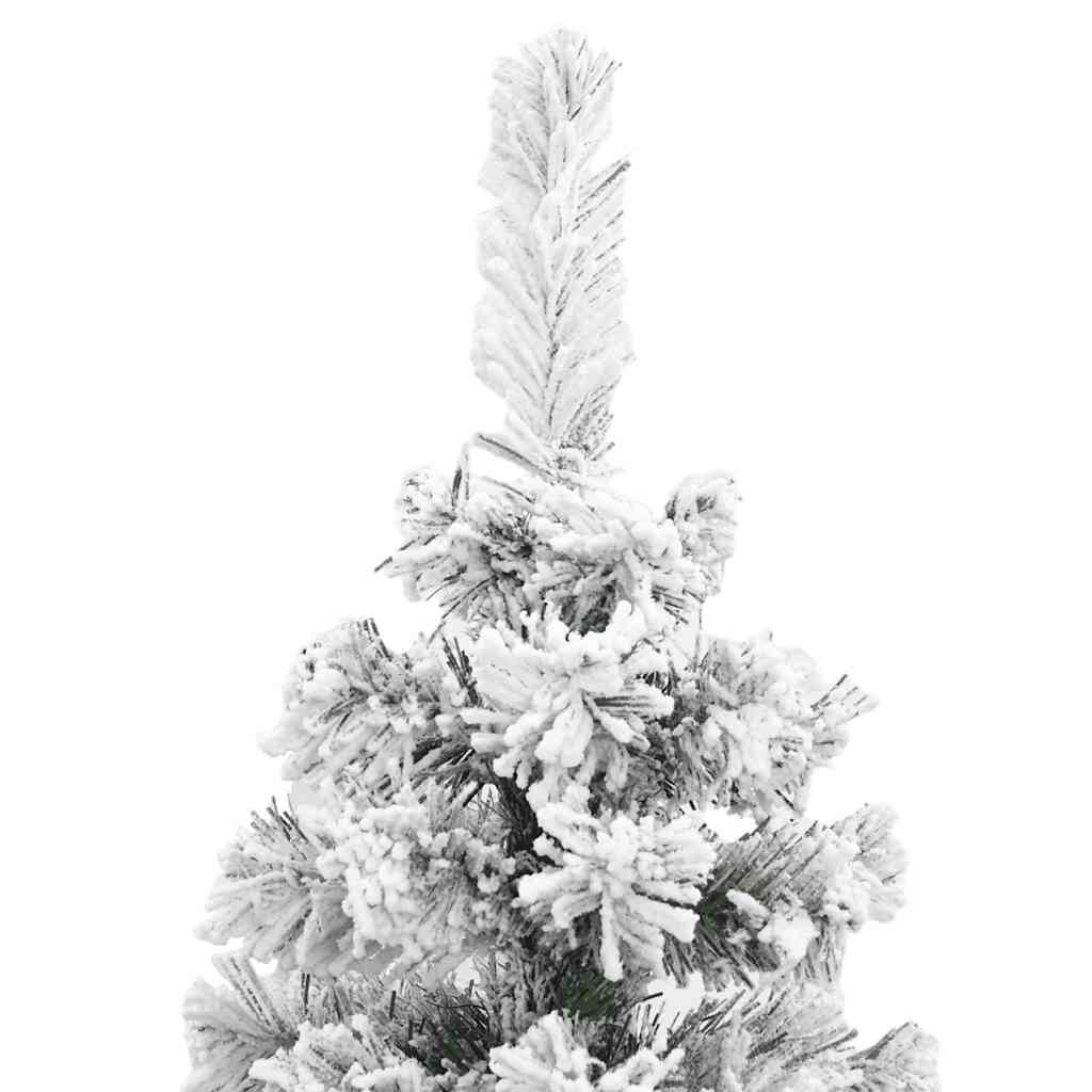 HKH Árvore de Natal Artificial Fina com Neve Verde em PVC