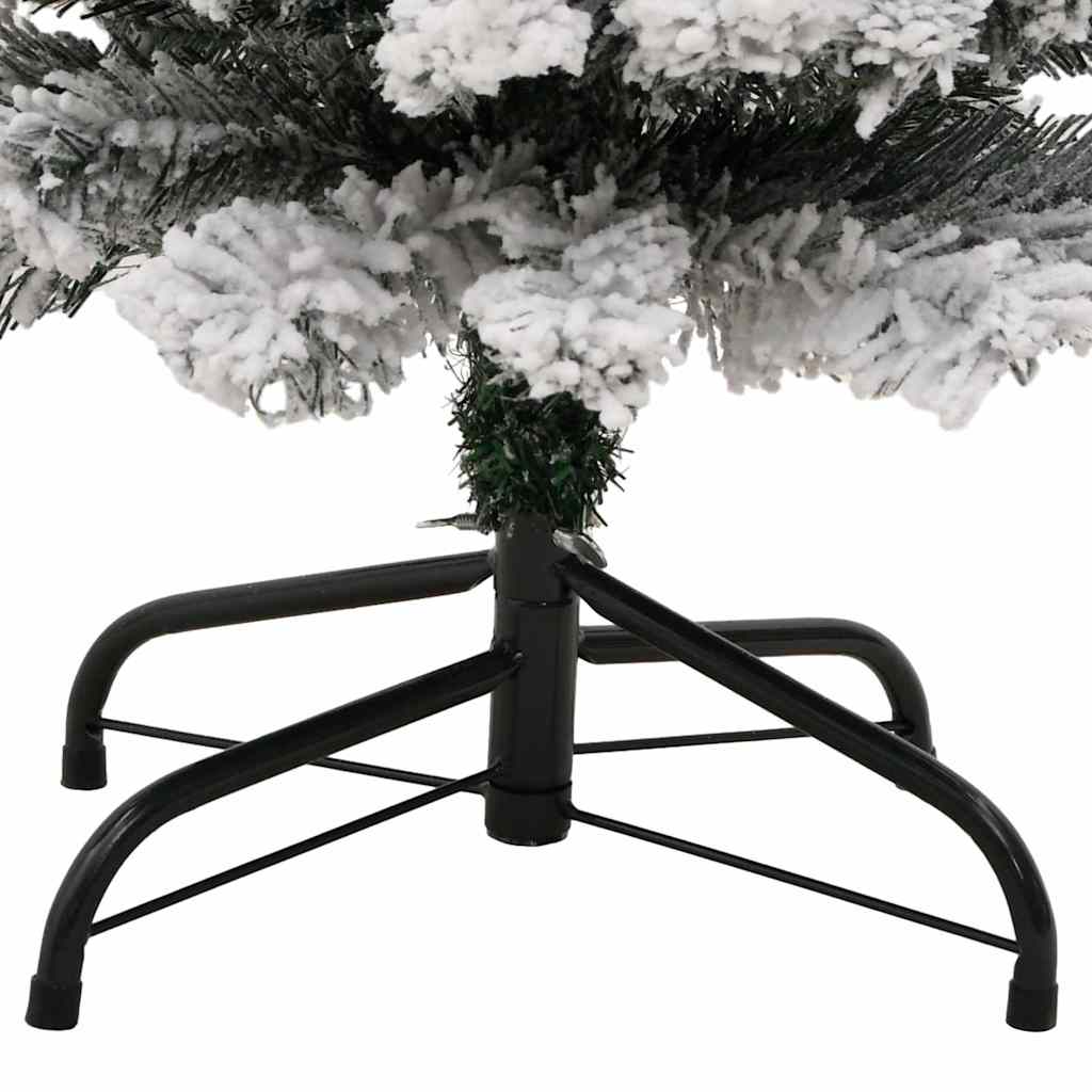 HKH Árvore de Natal Artificial Fina com Neve Verde em PVC