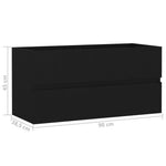 Mueble bajo lavabo HKH con lavabo integrado - Negro