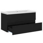 Mueble bajo lavabo HKH con lavabo integrado - Negro