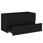 Mueble bajo lavabo HKH con lavabo integrado - Negro