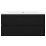 Mueble bajo lavabo HKH con lavabo integrado - Negro