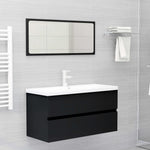 Mueble bajo lavabo HKH con lavabo integrado - Negro
