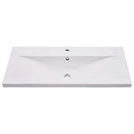 HKH Mueble de Lavabo + Lavabo Encimera Integrada de Cemento - Gris