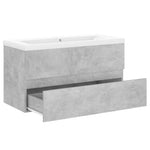 HKH Mueble de Lavabo + Lavabo Encimera Integrada de Cemento - Gris
