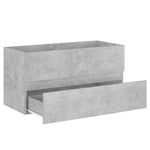 HKH Mueble de Lavabo + Lavabo Encimera Integrada de Cemento - Gris