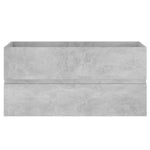 HKH Mueble de Lavabo + Lavabo Encimera Integrada de Cemento - Gris
