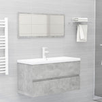 HKH Mueble de Lavabo + Lavabo Encimera Integrada de Cemento - Gris