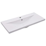 HKH Mueble de Lavabo + Lavabo Encimera Integrada de Cemento - Gris