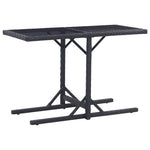 HKH 3 Pcs Conjunto de Jantar para Jardim - Preto