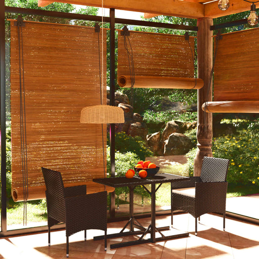 HKH 3 Pcs Conjunto de Jantar para Jardim - Preto