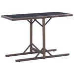 HKH 3 Pcs Conjunto de Jantar para Jardim Castanho - Marrom