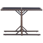 HKH 3 Pcs Conjunto de Jantar para Jardim Castanho - Marrom