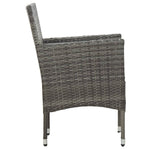 HKH 3 Pcs Conjunto de Jantar para Jardim Cinzento - Cinzeto