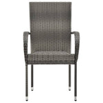 HKH 3 Pcs Conjunto de Jantar para Jardim - Cinzento