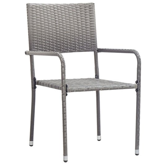 HKH 3 Pcs Conjunto de Jantar para Jardim - Cinzento