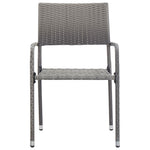 HKH 3 Pcs Conjunto de Jantar para Jardim - Cinzento