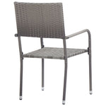 HKH 3 Pcs Conjunto de Jantar para Jardim - Cinzento
