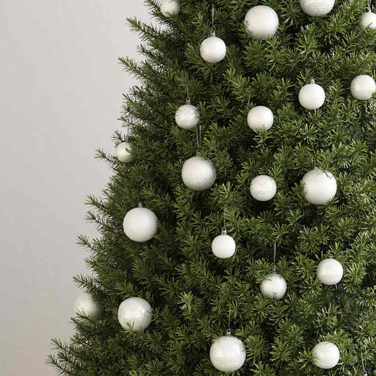 HKH Conjunto de 100 Bolas de Natal - Branco