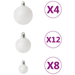 HKH Conjunto de 100 Bolas de Natal - Branco