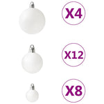 HKH Conjunto de 100 Bolas de Natal - Branco