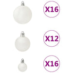 HKH Conjunto de 100 Bolas de Natal - Branco
